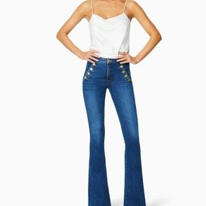 Ramy Brook Helena High Rise Flare Jeans Medium Wash
